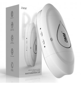 DMM Electrical Moaning Interactive Double-Hole Vibrator Masturbator Cup (Chargeable - White)